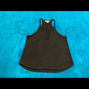 Roi Keyhole Crew Neck Sweater Tank Top